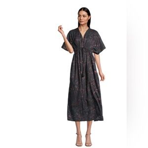 Cost Plus World Market Dark Floral Kimono Robe